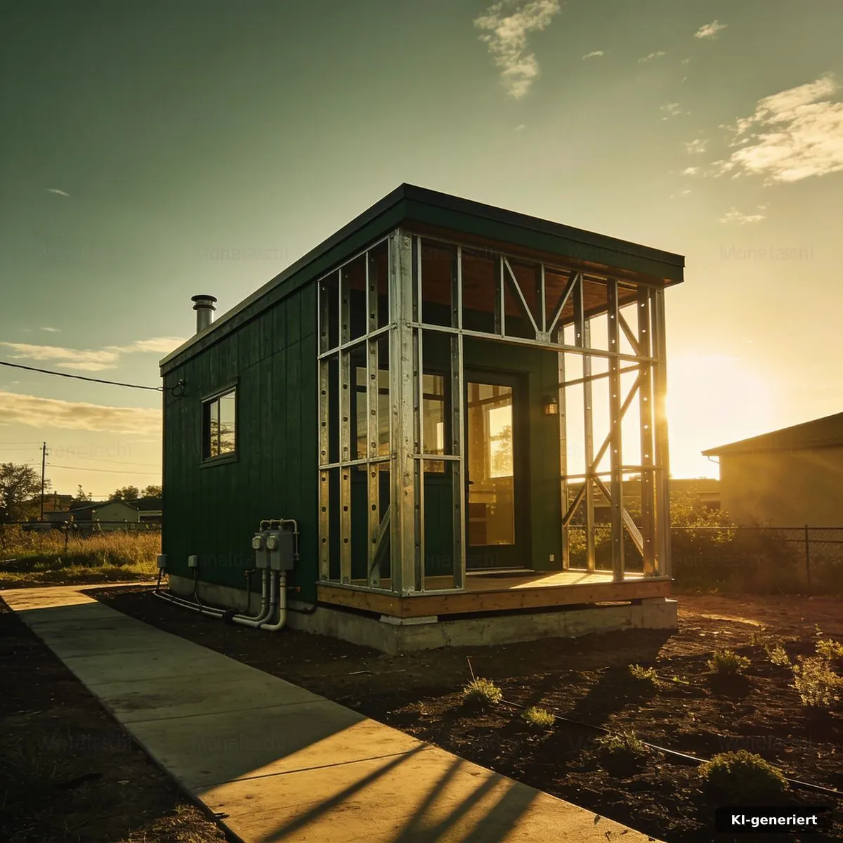 Bezugsfertiges Tiny Haus für Vermietung auf vorbereitetem Grundstück mit klarem Zugang
