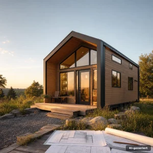 Tiny Haus planen: clevere Bedarfsklärung für Raumaufteilung und Maße im Tiny Haus, golden hour