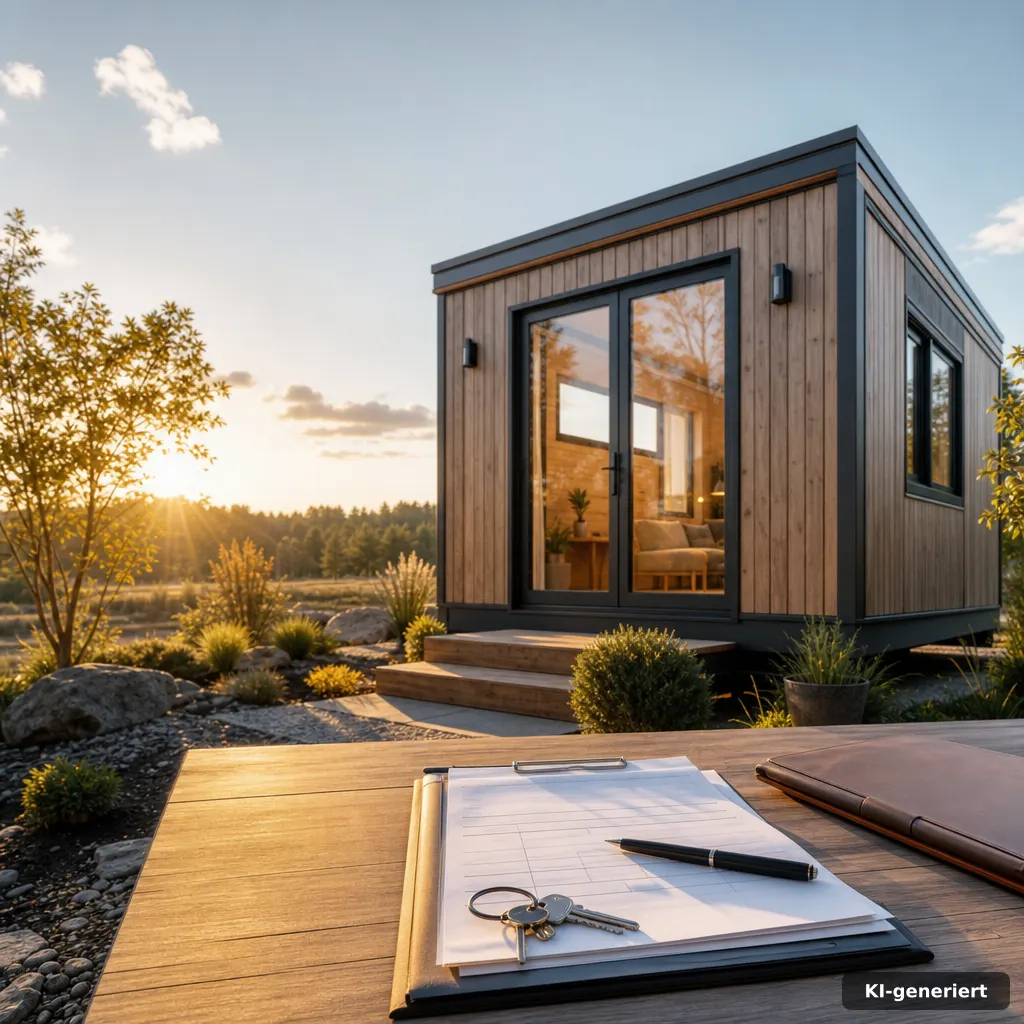 Tiny Haus schlüsselfertig: Übergabe-Check mit techniknahen Details und warmem Licht für Orientierung