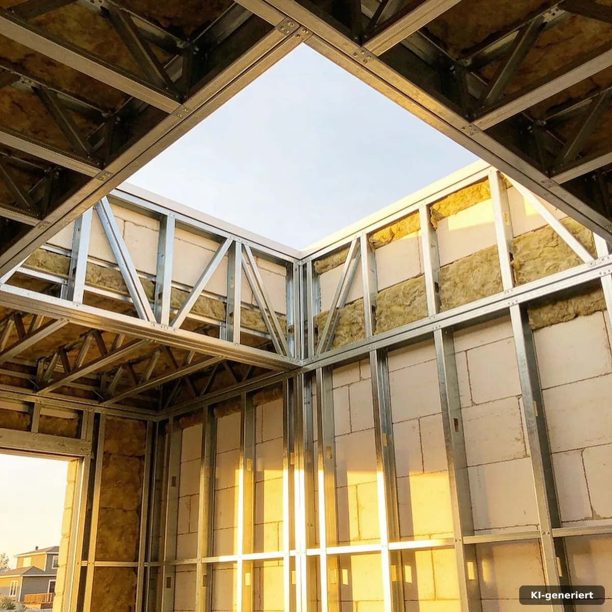 Präzise Stahlrahmen-Konstruktion eines langlebig geplanten Tiny Houses