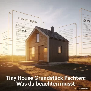 Tiny House Grundstück Pachten: Kompaktes Stahlrahmen-Haus auf einer klar abgegrenzten grünen Fläche