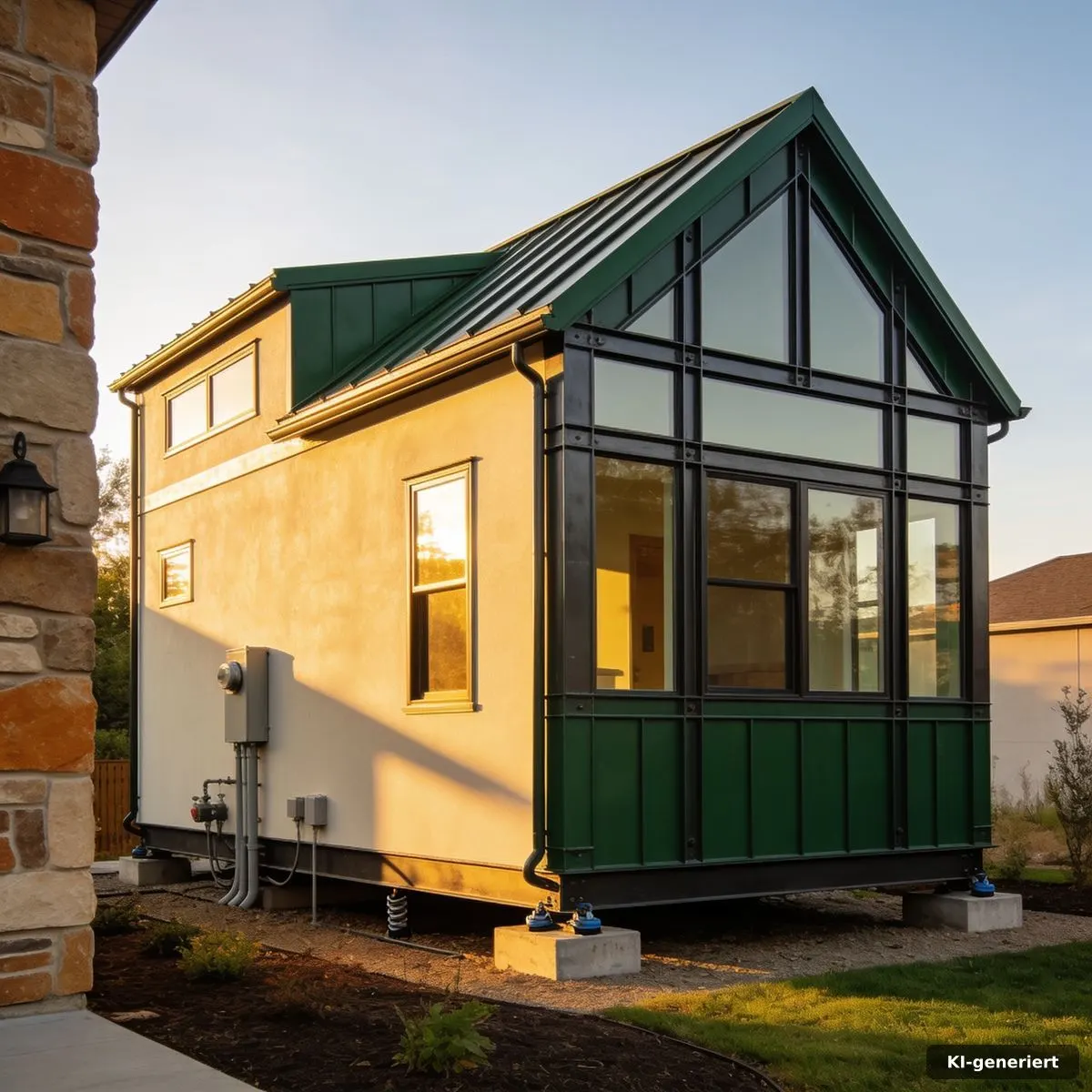 Hochwertiges Tiny House in Stahlrahmenbauweise auf einem eigenen Grundstück